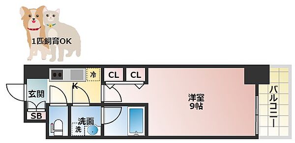 スプランディッド淀屋橋DUE ｜大阪府大阪市中央区淡路町2丁目(賃貸マンション1K・13階・27.55㎡)の写真 その2