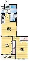 ラモーナ中野本町II  ｜ 大阪府四條畷市中野本町（賃貸アパート2LDK・3階・43.56㎡） その2