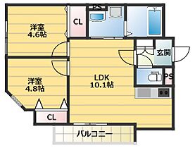 スリール明和I  ｜ 大阪府寝屋川市明和2丁目（賃貸アパート2LDK・3階・42.90㎡） その2