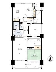 サーパスシティ熊本 3LDKの間取図画像