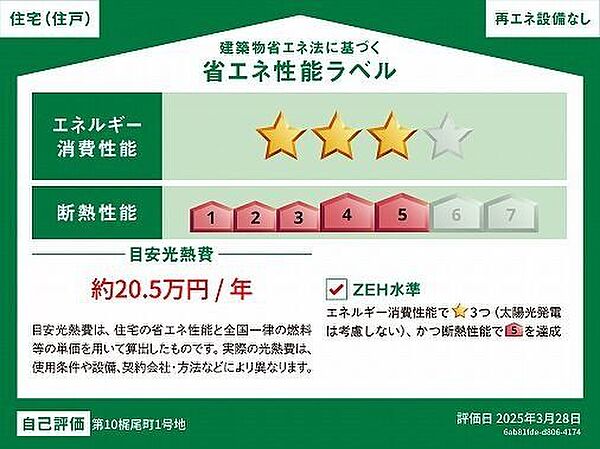 省エネ性能ラベルを拡大表示