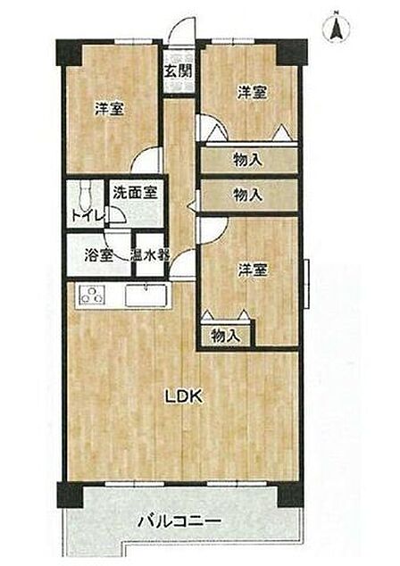 3LDK 間取り