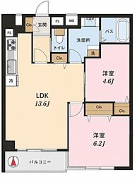 藤和柏コープ 2LDKの間取図画像