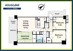 ゼファーヒルズ松戸フィオリーナ 3LDKの間取図画像