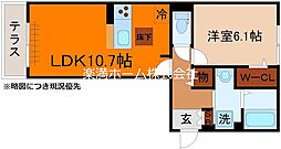 ジラソーレ 1LDKの間取図画像