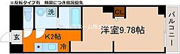 朱雀館 1Kの間取図画像
