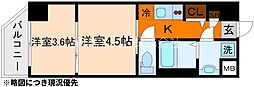 レシオス京都嵯峨野 2Kの間取図画像