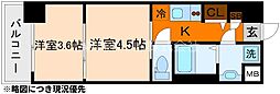 レシオス京都嵯峨野 2Kの間取図画像