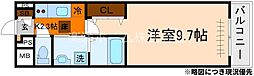 オーサム ヴィレッジ 京都桂 1Kの間取図画像