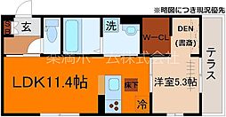アドラブール 1LDKの間取図画像