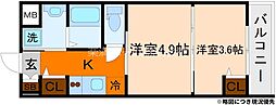 MJC京都EsTRUTH 2Kの間取図画像