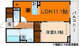 和幸館 1LDKの間取図画像