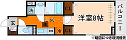 京都市北区大宮東小野堀町アパート 1Kの間取図画像