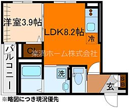 F SSECIA RAPIDE 1LDKの間取図画像