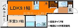 ARCOBALENO KYOTO NISHIKYOGOKU 1LDKの間取図画像