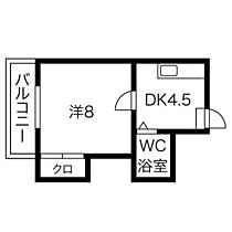 サン木ノ下 404 ｜ 岐阜県岐阜市木ノ下町１丁目（賃貸マンション1DK・4階・23.40㎡） その2