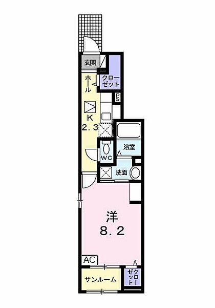 カーサ・イナヤマ 106｜岐阜県岐阜市菅生４丁目(賃貸アパート1K・1階・35.00㎡)の写真 その2