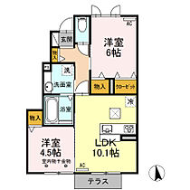 グランソレイユ 103 ｜ 岐阜県岐阜市又丸（賃貸アパート2LDK・1階・50.88㎡） その2