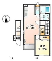 エスポワール　H・S・A 201 ｜ 岐阜県岐阜市正木中４丁目（賃貸アパート1LDK・2階・45.61㎡） その2