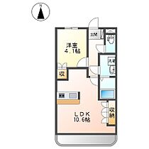 フレーズ渕の上 102 ｜ 岐阜県本巣郡北方町平成８丁目（賃貸アパート1LDK・1階・36.00㎡） その2