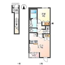 ポラリス(Polaris) 202 ｜ 岐阜県岐阜市北一色２丁目（賃貸アパート1LDK・2階・42.64㎡） その2