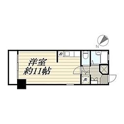 パセール長良 ワンルームの間取図画像