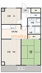 パセール長良 3DKの間取図画像