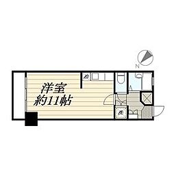 パセール長良 ワンルームの間取図画像