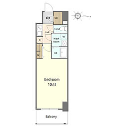 S-RESIDENCE岐阜駅 1Kの間取図画像