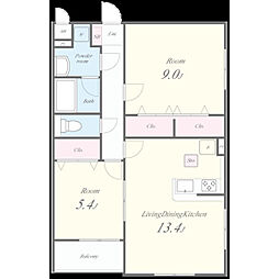 カームリーレジデンス長良西 2階/202