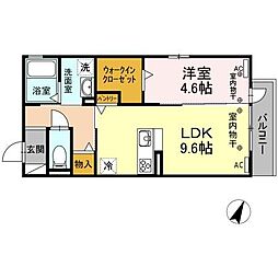 ささら弐番館 1LDKの間取図画像