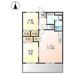 オリンピアＥ 2階