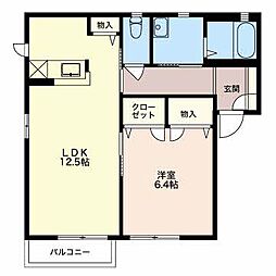 サクラ・アパートメント 1LDKの間取図画像