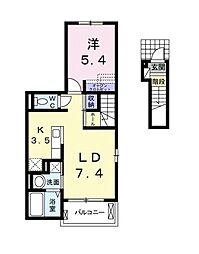 サン・ハイツすみれ 1LDKの間取図画像
