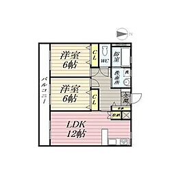 グレイスマルエイ 2LDKの間取図画像