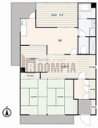 福光西ビルA 5DKの間取図画像