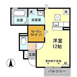 ジムナスター ワンルームの間取図画像