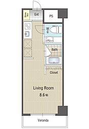 U・TOPIA21 ワンルームの間取図画像