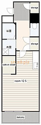Forest.N ワンルームの間取図画像