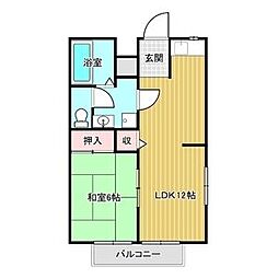 レジデンス上田 1LDKの間取図画像