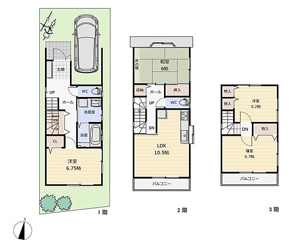 間取り 尼崎市御園3丁目22-33