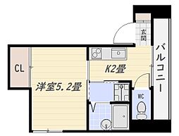 DokiyaBLD. 1Kの間取図画像