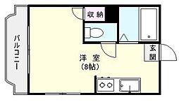 アビターレ下荒田2 ワンルームの間取図画像
