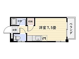 西光堂ビル ワンルームの間取図画像