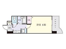 ライオンズマンション交通局前 1Kの間取図画像