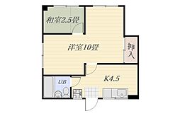 白沢ビル 2Kの間取図画像
