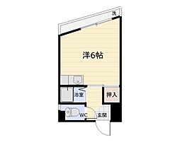 クロノスビル ワンルームの間取図画像