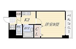 スカイパーク5 1Kの間取図画像