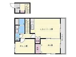 ブリックコート 2LDKの間取図画像