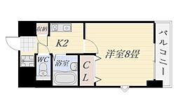 スカイパーク5 1Kの間取図画像